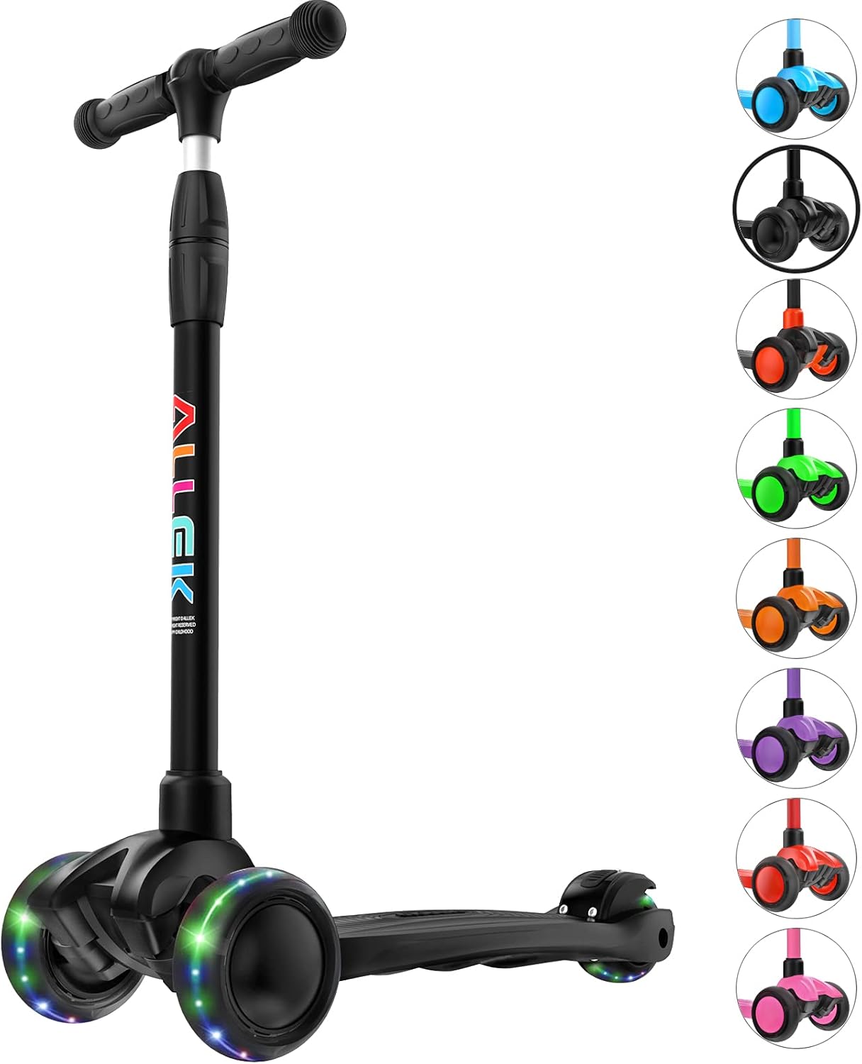 Allek Kick Scooter B03: Lean 'N Glide 3-Wheeled Fun for Kids