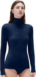 Cashmere Turtleneck Long Sleeve Shirt - Fitted Thermal Top