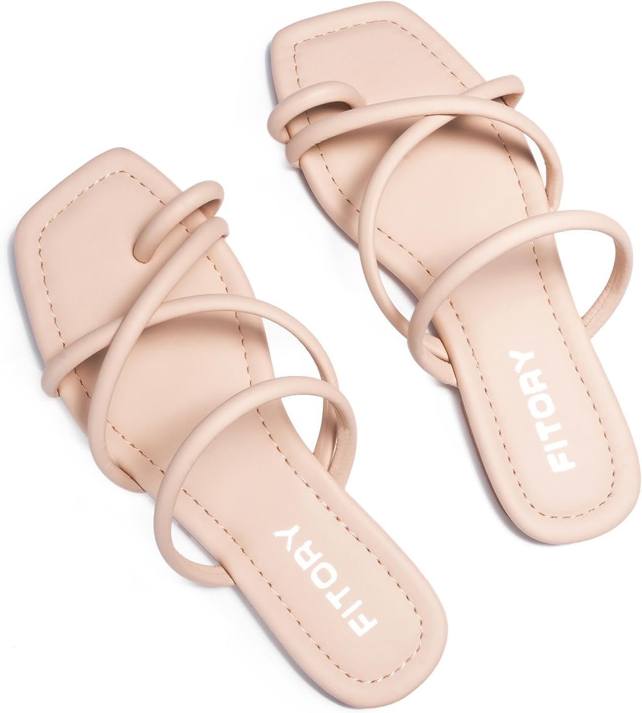 FITORY Women's Slide Sandals with Cross Strap for Summer Fun