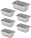 HECMAC 6 Pack Hotel Pans for Catering and Food Storage Solutions