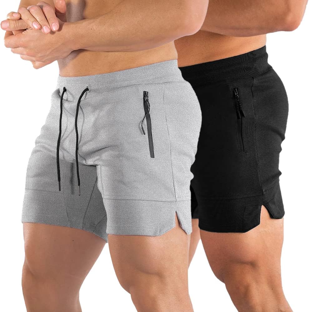 PIDOGYM Men's 5in Gym Workout Shorts for Running and Training
