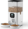 Voluas Automatic Cat Feeder for Two Cats - Timed Dual Bowl Feeder