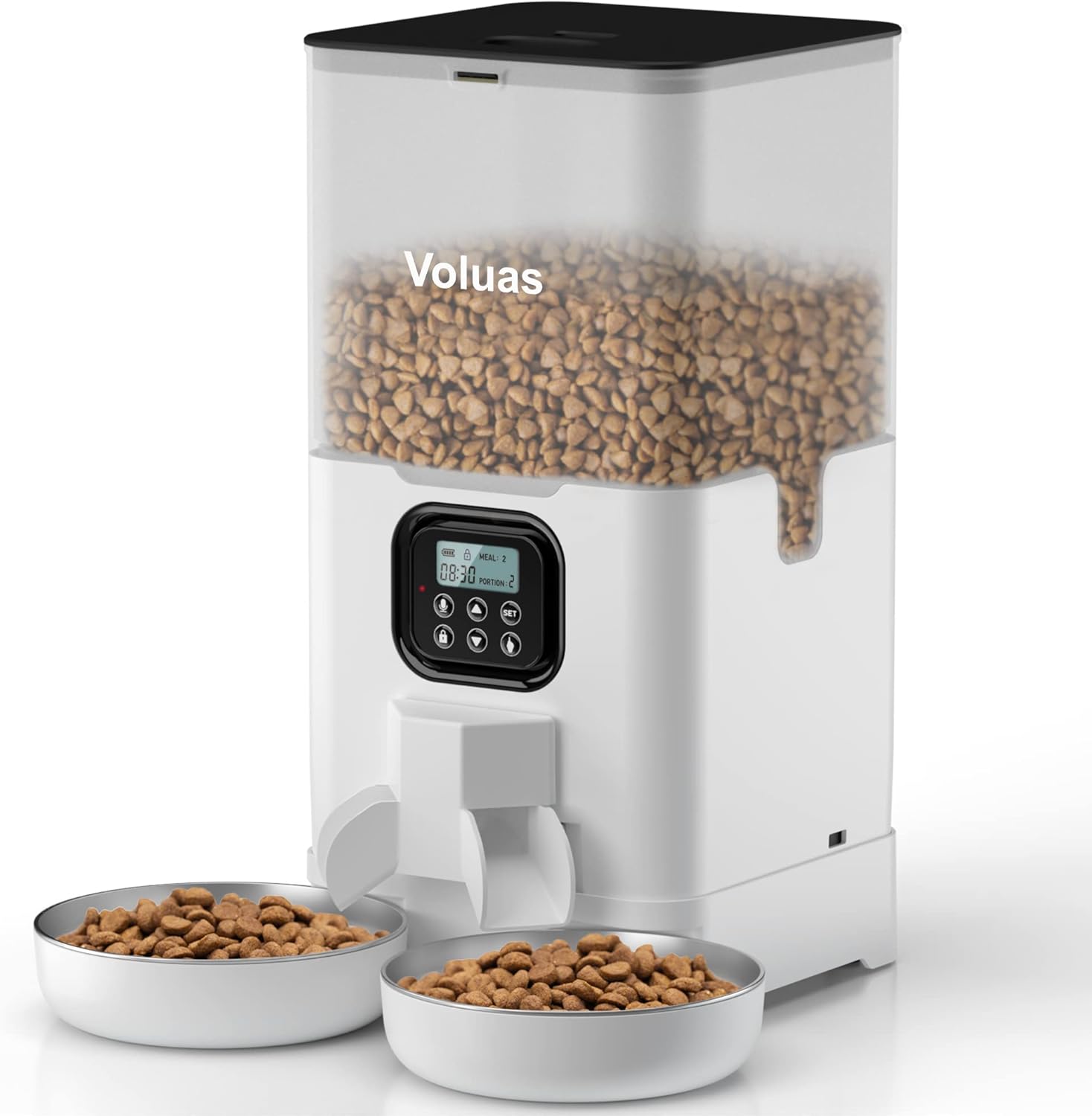 Voluas Automatic Cat Feeder for Two Cats with 6L Capacity