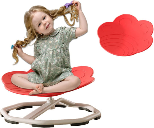 Red Sensory Spinning Chair for Autistic Kids