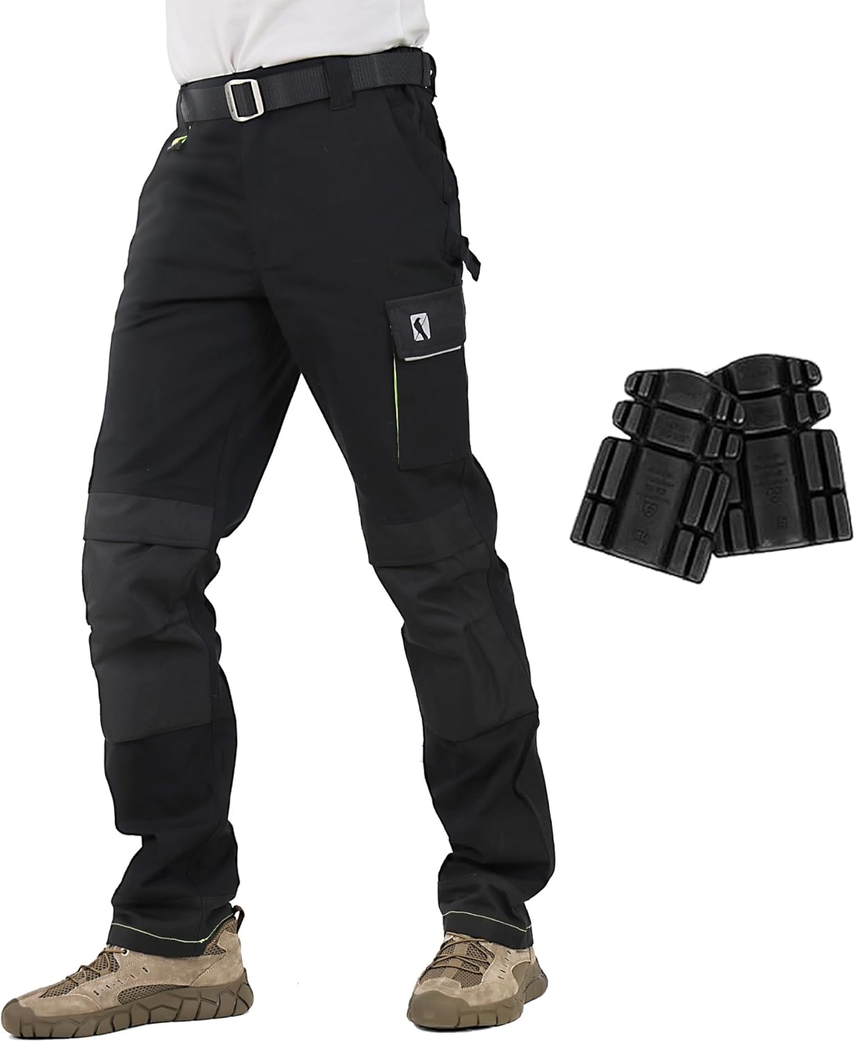 Ellobird Men's Cargo Work Pant with Double Knee Reinforcement