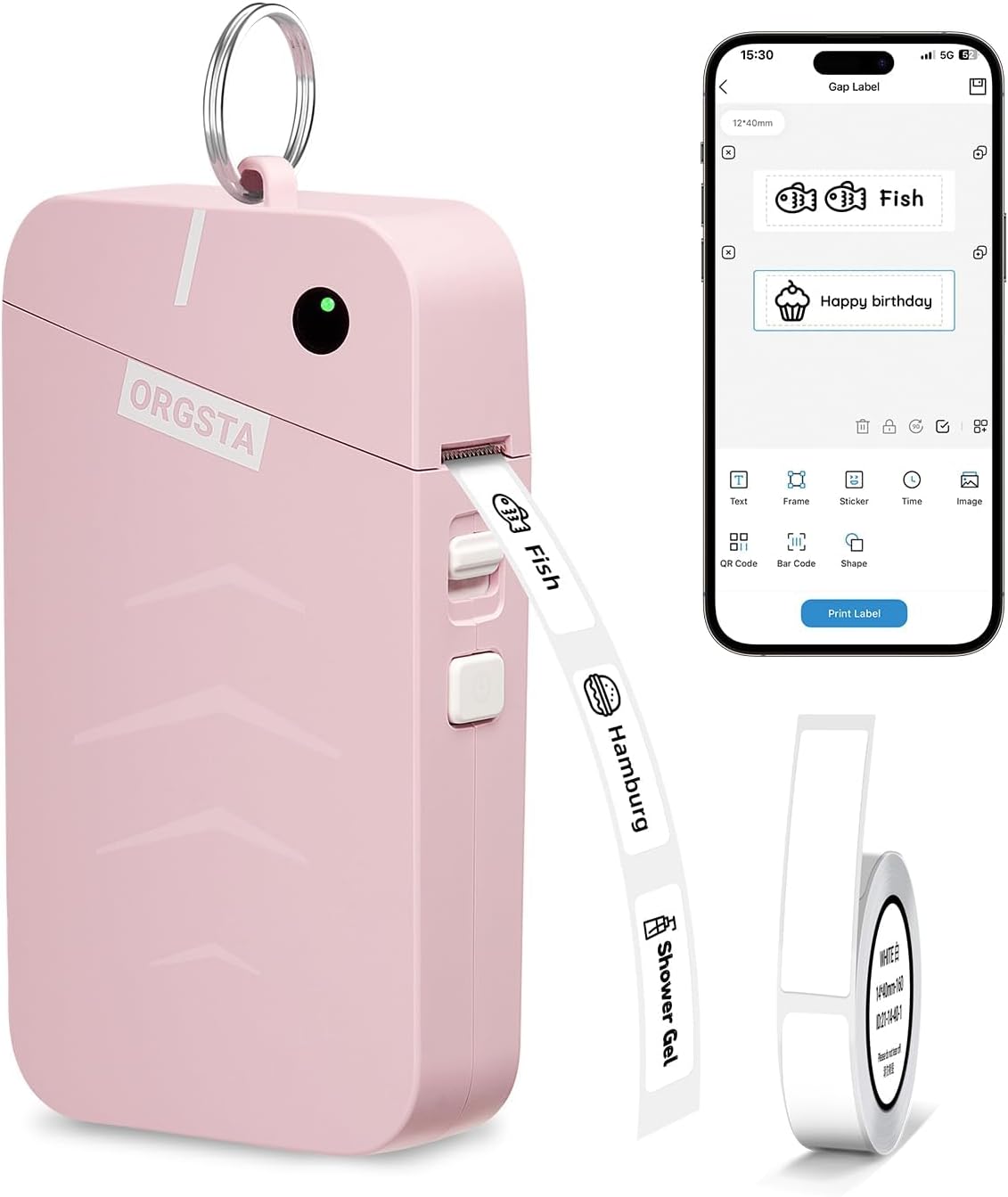 ORGSTA Pink Label Maker - Wireless Organization Powerhouse
