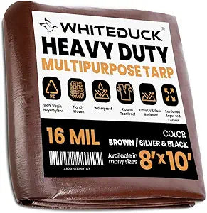 WHITEDUCK 8ft x 10ft Super Heavy Duty Poly Tarp for All Needs