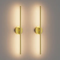 28In Gold Wall Sconce Set of Two for Modern Home Lighting