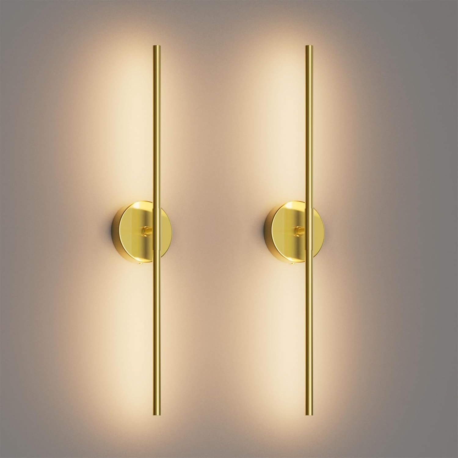 28In Gold Wall Sconce Set of Two for Modern Home Lighting