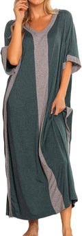 Bloggerlove Women Nightgowns Cotton Caftan House Dress Sleepwear