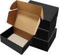 9x6x4 in Black Shipping Boxes 30 Pack - Sturdy, Easy Assemble