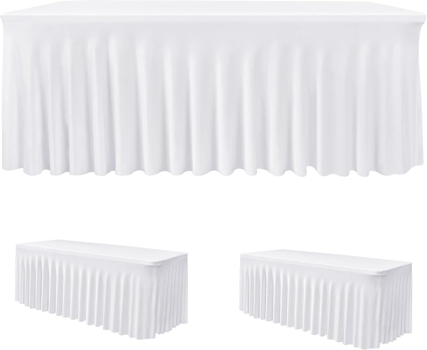 Fitted Stretch Rectangular Table Skirts for Elegant Events
