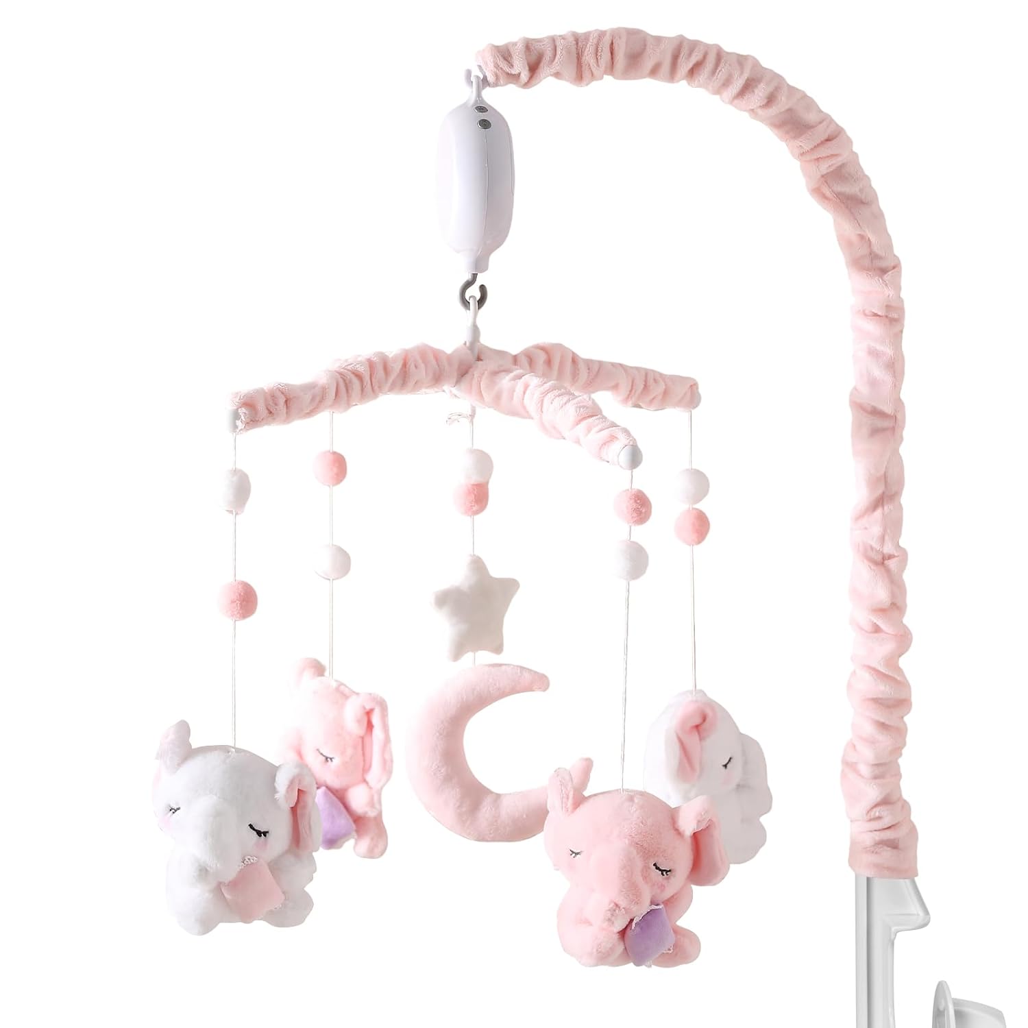 Baby Crib Mobile - Elephant Mobile with 35 Lullabies and Arm