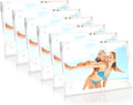 HELPLEX Picture Frames 6x8 in 6 Pack - Clear Acrylic Magnetic Frames