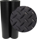 Diamond-Plate Rubber Flooring Rolls 3 mm x 4 ft x 7 ft - Durable
