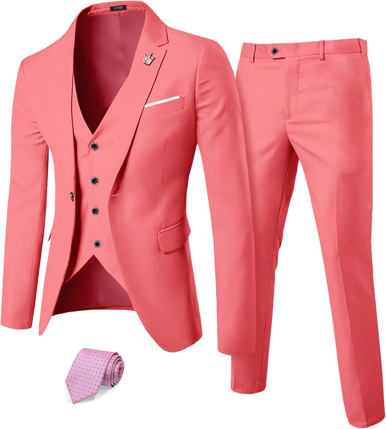 YND Men's Slim Fit 3 Piece Suit Set for Every Occasion