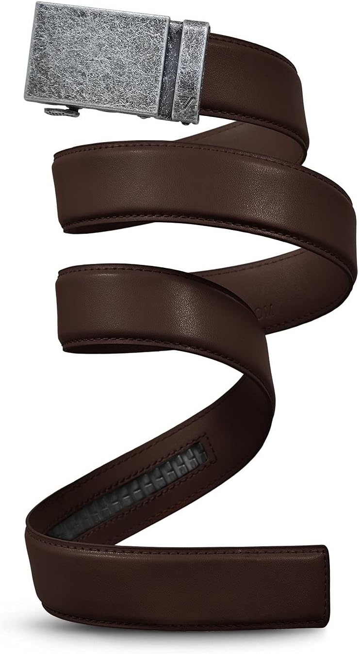 Mission Belt Men's Leather Ratchet Belt for Perfect Fit Every Time