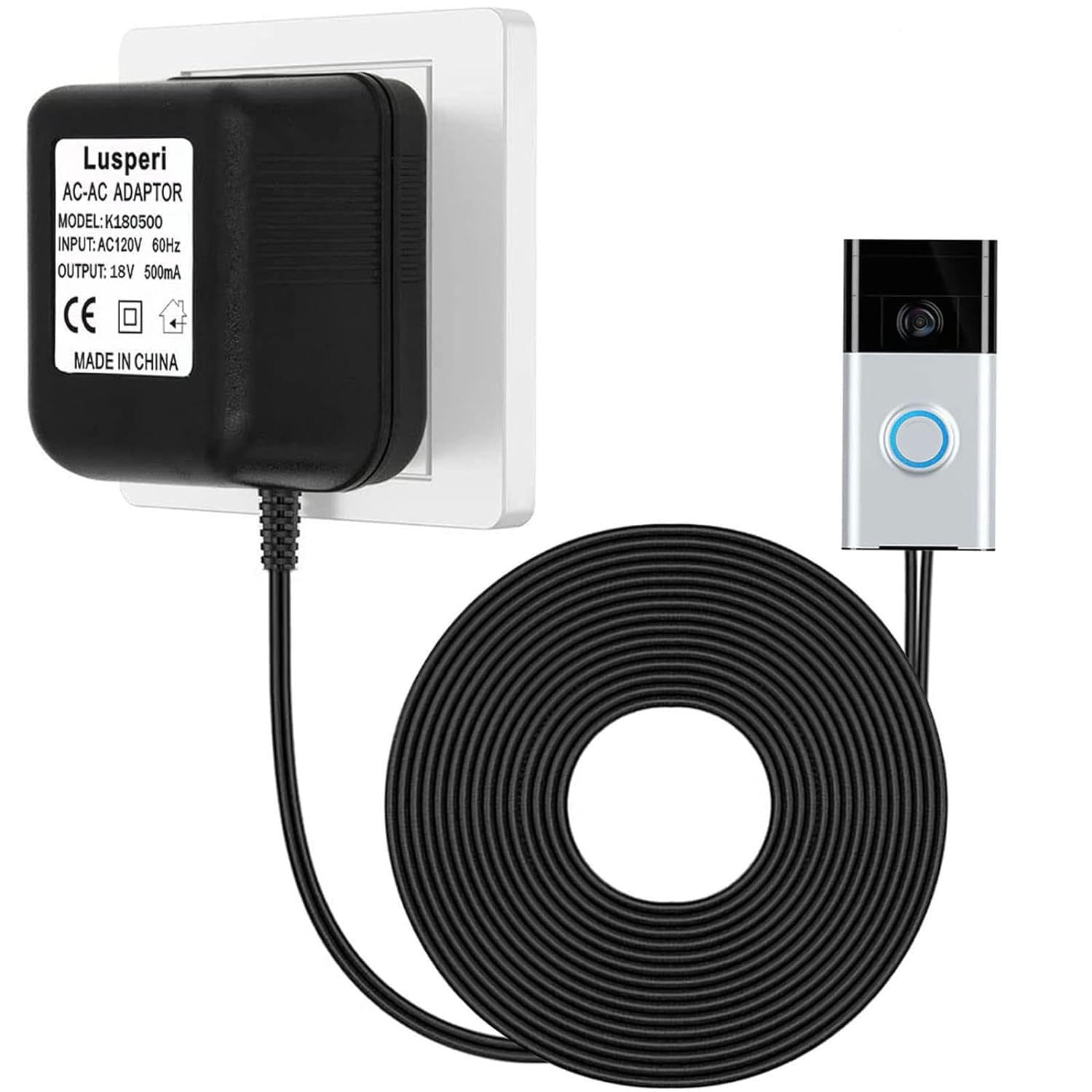 Boost Your Wireless Doorbell Range with Lusperi 26.2ft Transformer