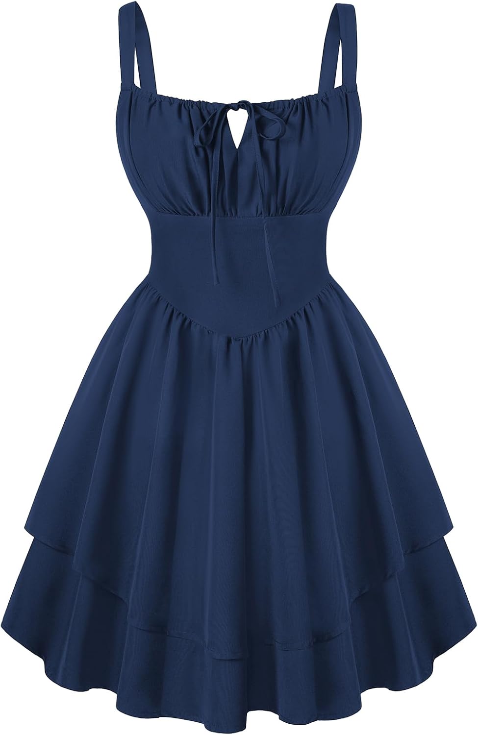 Scarlet Darkness Mini Corset Dress for Women with Ruffle Design