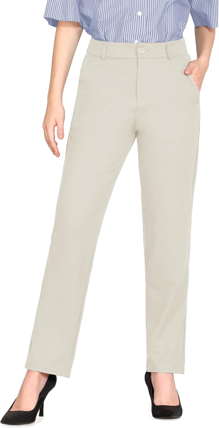 Bamans Dress Pants for Women - Tummy Control Office Trousers