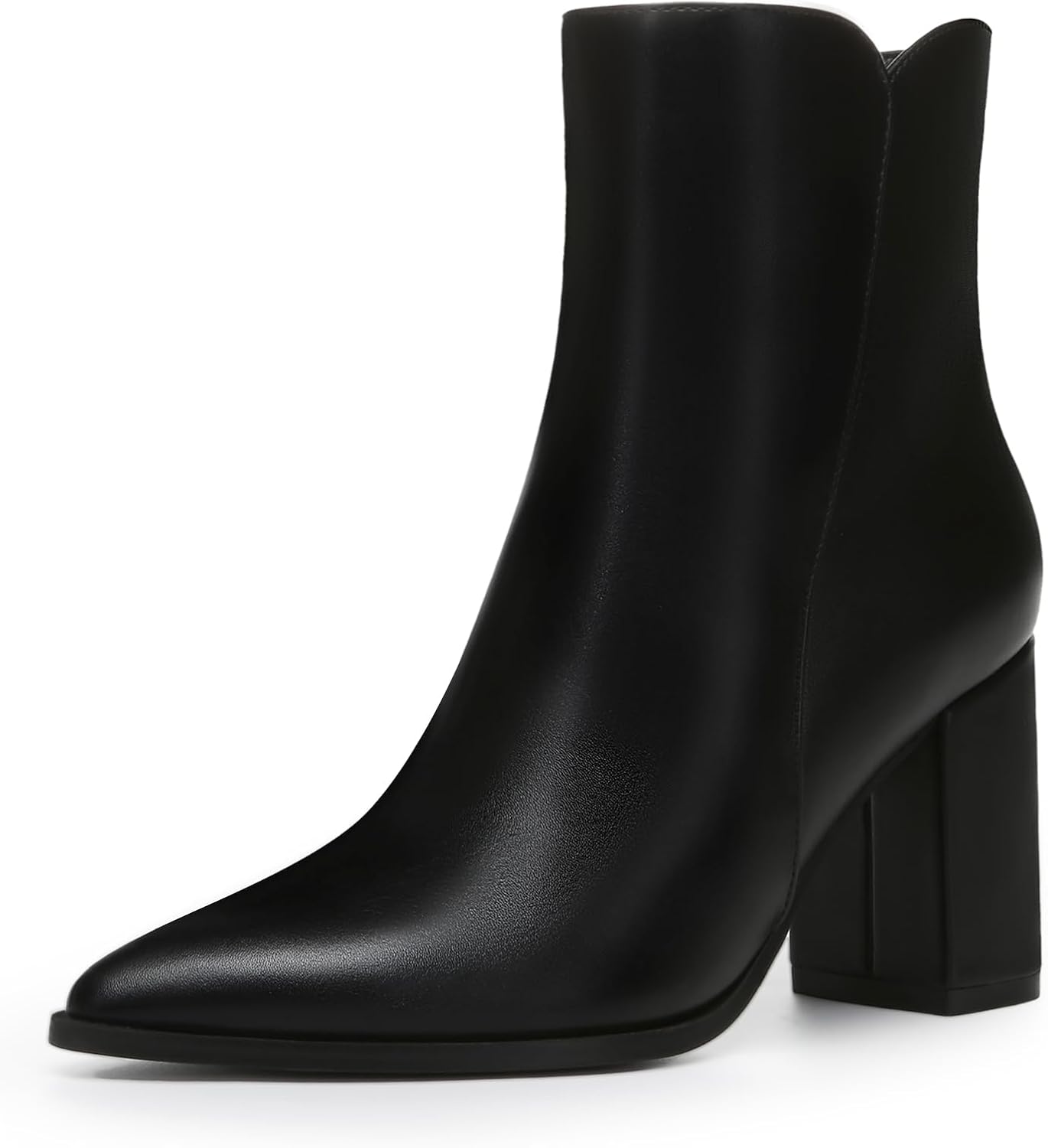 Stylish Heeled Ankle Boots for Women with Pointed Toe Design