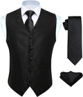 Men's Paisley Jacquard Vest 3PCS Slim Fit Set - Formal Wear