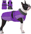 QBLEEV Warm Dog Jacket - Reflective Waterproof Fleece Coat for Cold