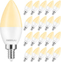 20 Pack LED Candelabra Light Bulbs 60W Equivalent - Soft White 2700K
