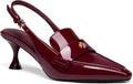 Women's Pointed Toe Kitten Heel Slingback Pumps - Slip On Dress