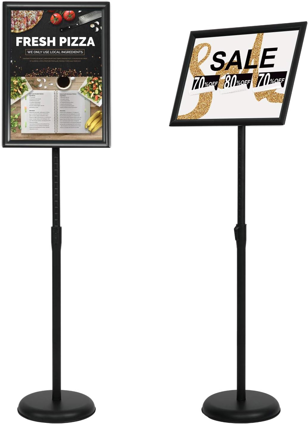 Adjustable Pedestal Sign Holder for 11 x 17 Inch Displays