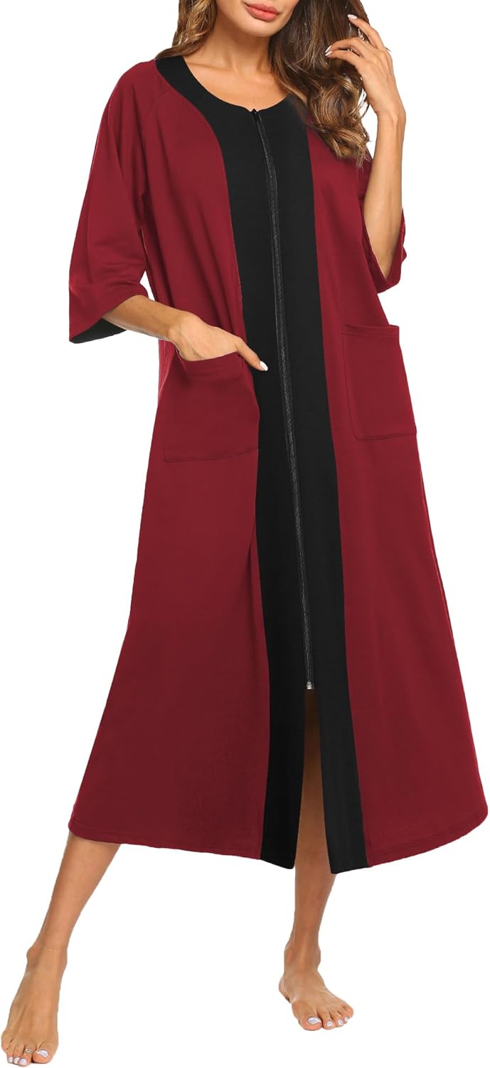 Ekouaer Women's Zipper Robe for Ultimate Comfort and Style