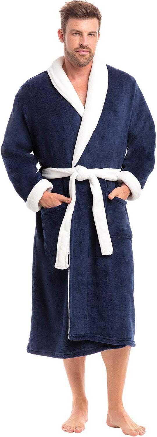 Luxurious Plush Bath Robe for Men - Warm and Soft Comfort