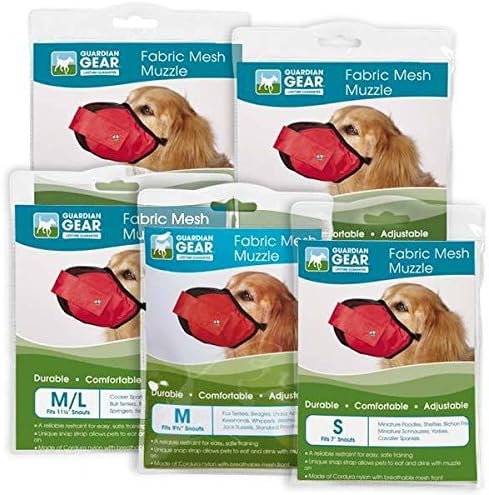 Guardian Gear Fabric MESH Dog MUZZLES for Safe Dog Training