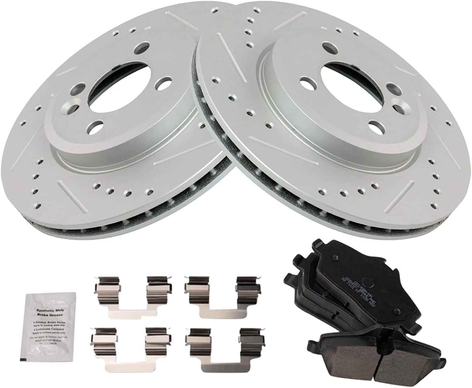 TRQ Front Brake Pad & Rotor Kit for Mini Cooper Performance