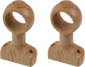 Wood Curtain Rod Holders 2PCS - Solid Wood Brackets for 1-3/8ft Rods