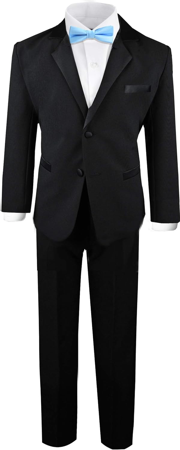 Black n Bianco Boy's Modern Tuxedo Dresswear Set for Kids