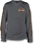 Harley-Davidson Men's Long Sleeve Bar & Shield Black Shirt - Classic