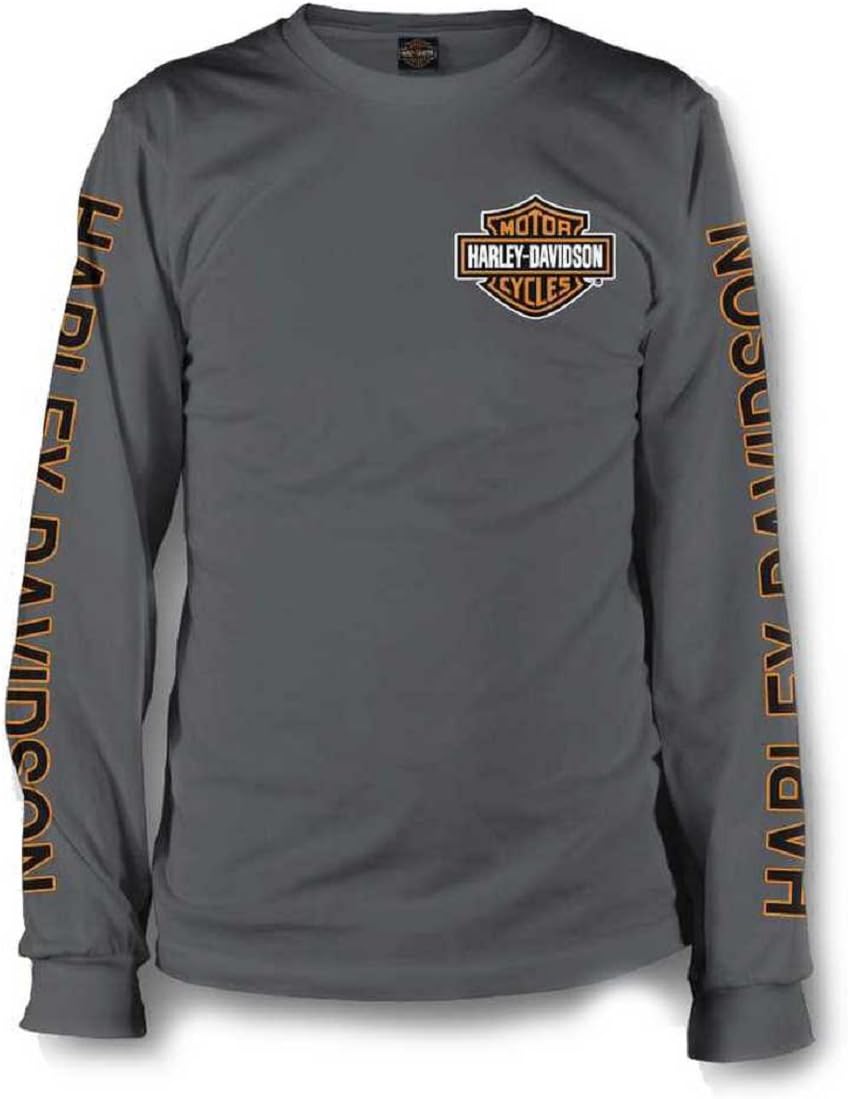 Harley-Davidson Men's Long Sleeve Black Shirt with Bar & Shield