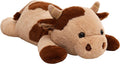 YESGIRL 25.6 in 5 lb Cow Weighted Stuffed Animal - Calming Plush