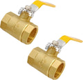 1 in Full Port Ball Valve Brass 2-Pack - Heavy Duty Shut Off Valve