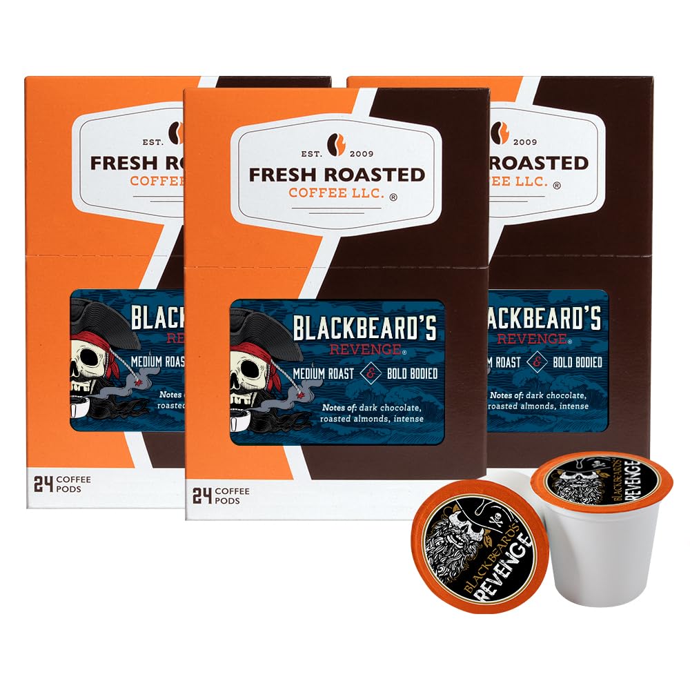 Fresh Roasted Coffee Blackbeard's Revenge Medium Roast Pods