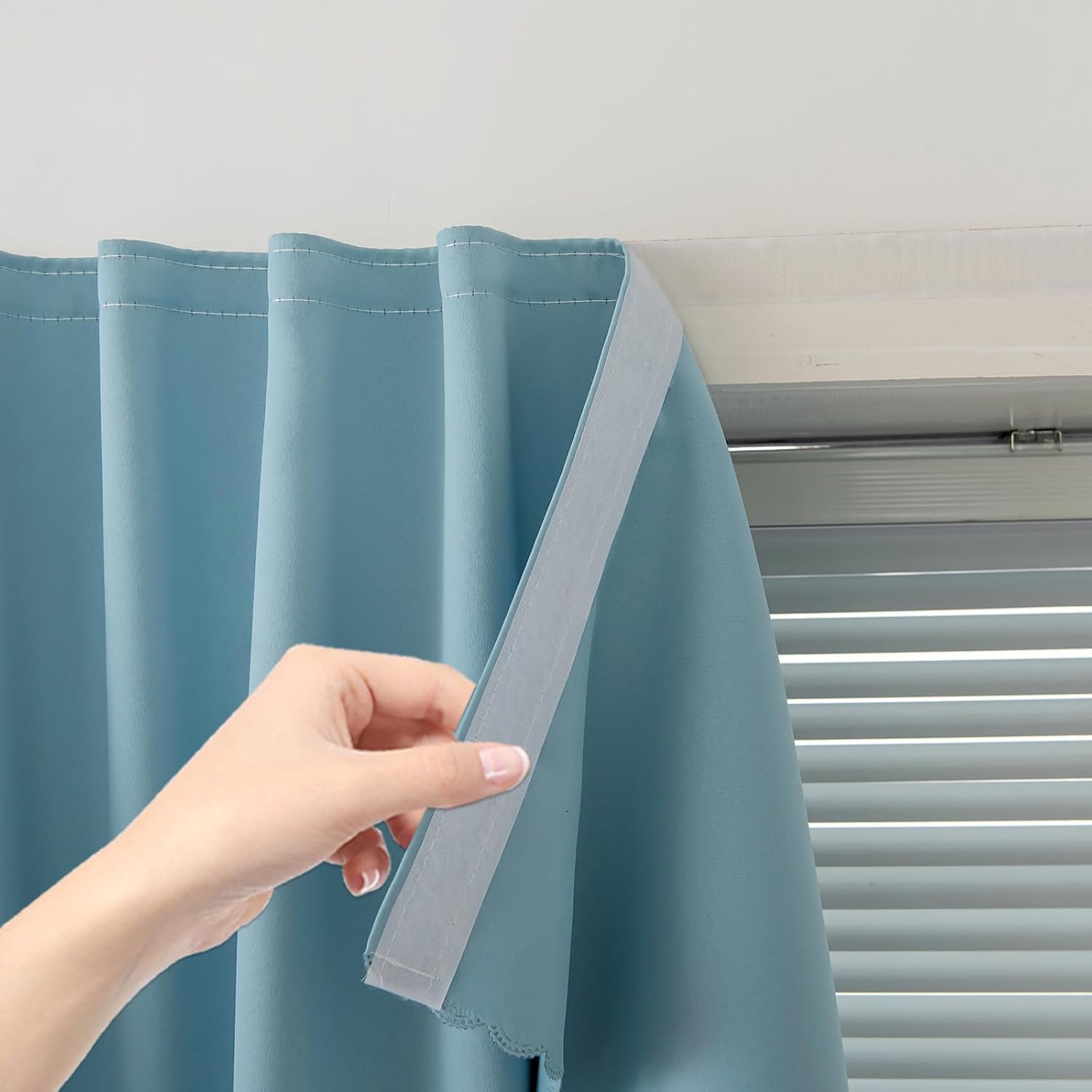 Self Adhesive Curtains for Living Room, Portable Blackout Panels