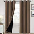 100% Blackout Curtains 42 x 84 in Macchiato - Thermal Light Blocking
