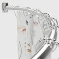 Adjustable 50-85 in Curved Shower Rod - Extra Wide, Rustproof