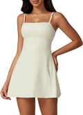 Square Neck Tennis Dress for Women with Built-In Shorts for Comfort