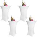 Stretchy White Cocktail Table Covers for Chic Parties