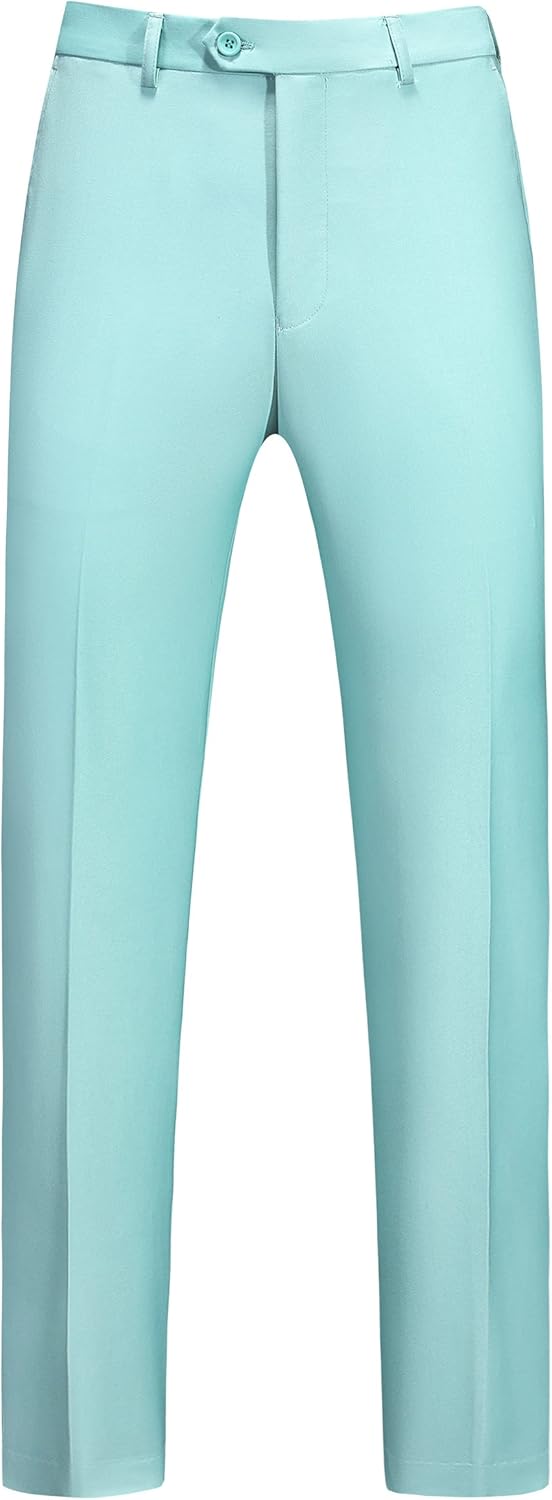 MOGU Mens Front Flat Casual Dress Pants Slim Fit for Every Occasion