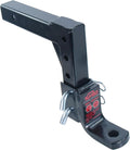 Adjustable Trailer Hitch Ball Mount 2in Receiver - 10in Drop Max