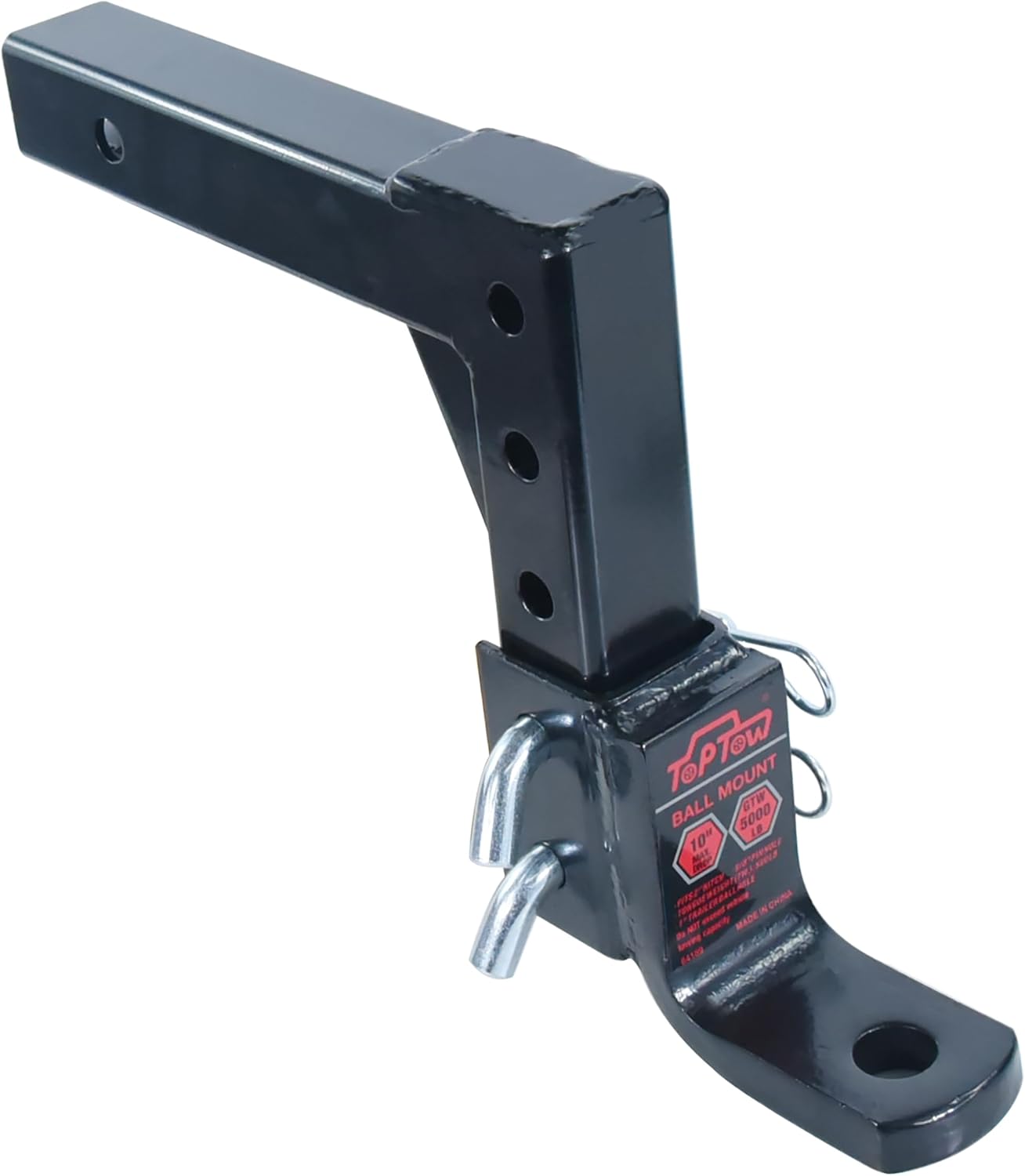 TOPTOW Adjustable Trailer Hitch Ball Mount for Easy Towing