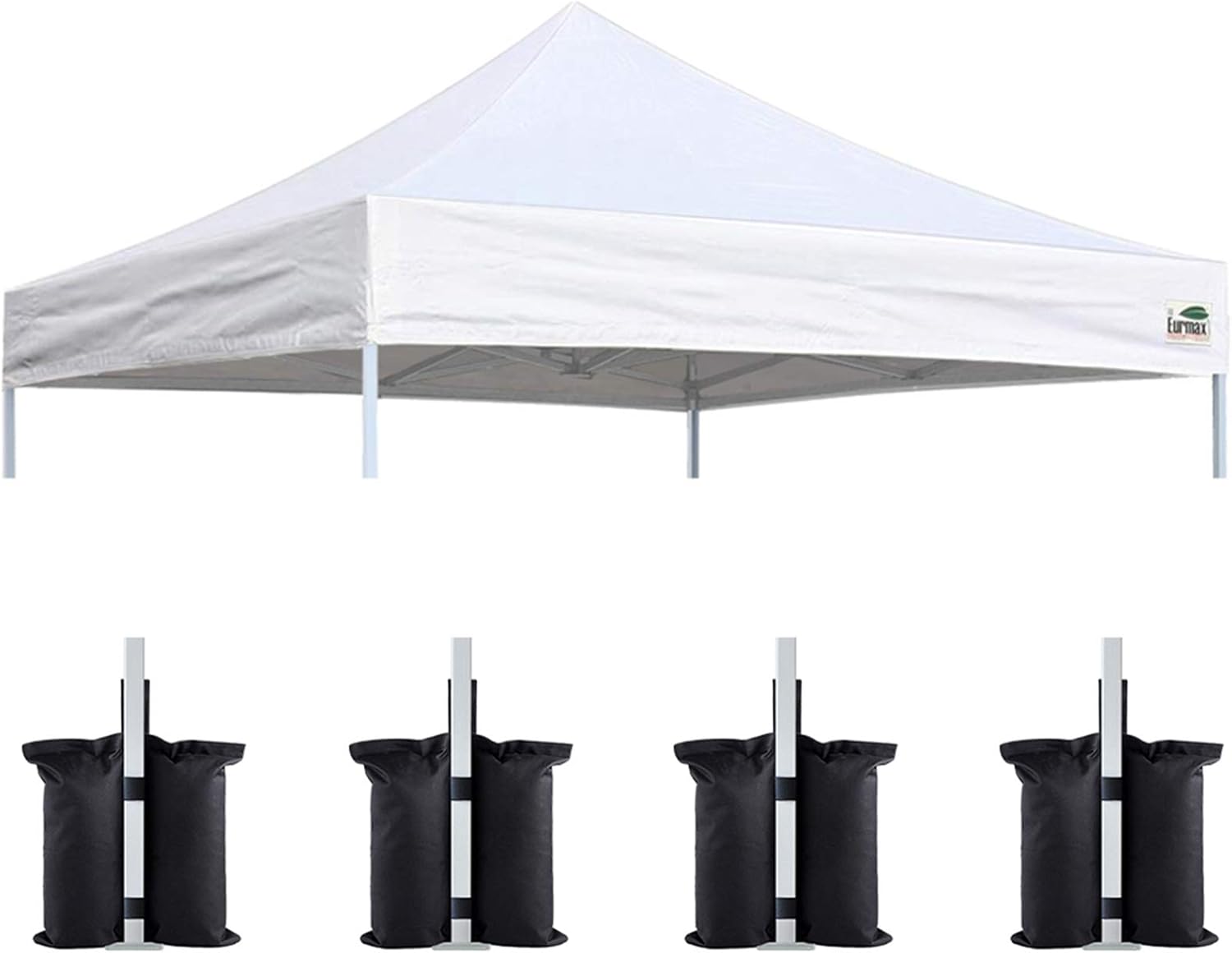 Eurmax 10x10 Pop Up Canopy Top Cover - Choose from 30 Colors, Bonus 4PC Weight Bags